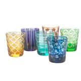 TUMMBLER GLASS SOT OF 6 MIX COLOR